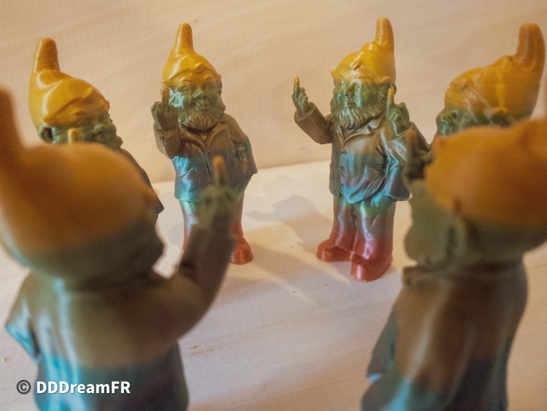 Nain de jardin vulgaire, Rude Gnome, 3D Printed image 3