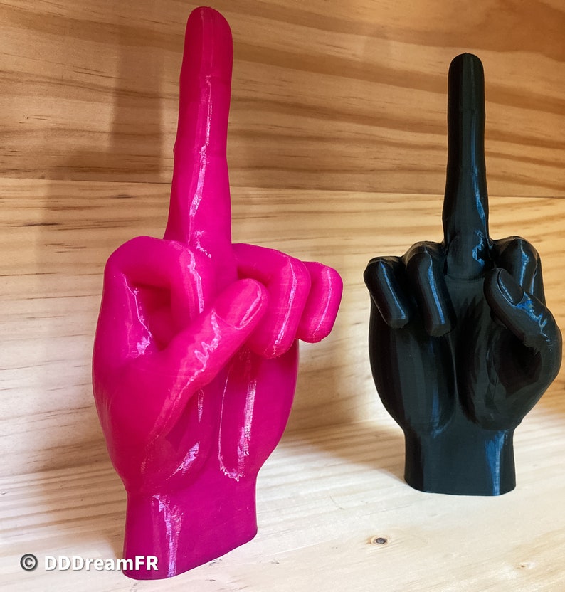 Majeur, Middle Finger, Fuck You, Doigt d'honneur, décoration imprimée 3D image 1