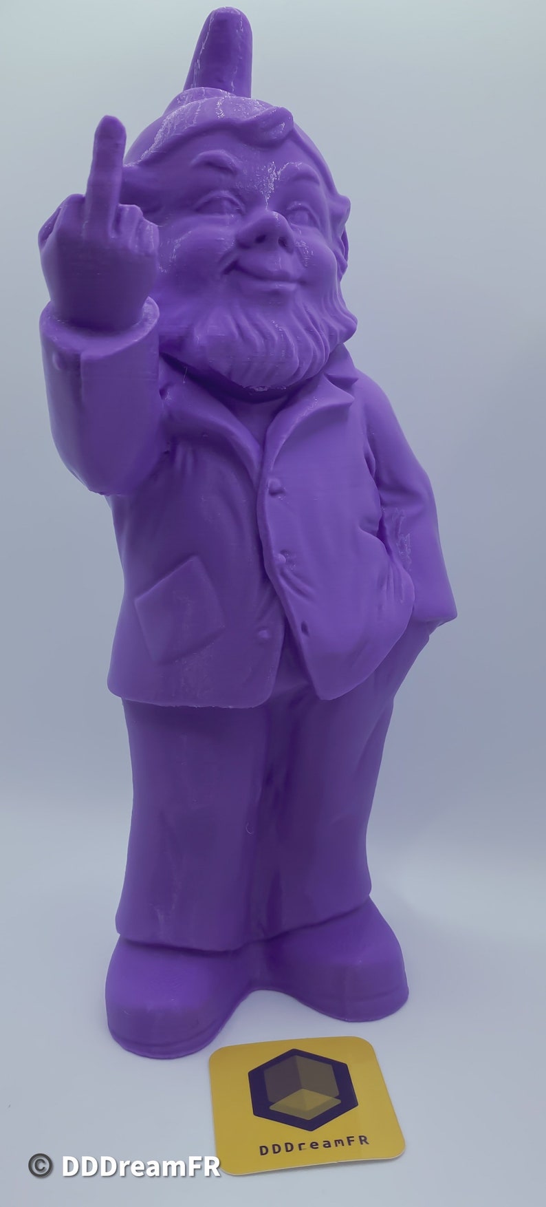 Nain de jardin vulgaire, Rude Gnome, 3D Printed Violet