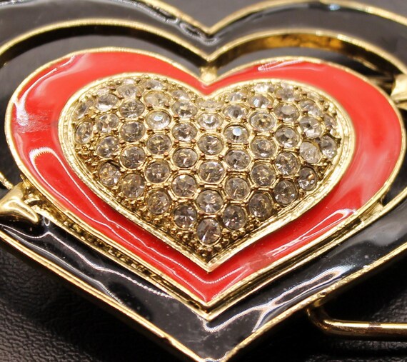 Vintage Red Bling Large Belt Buckle Vintage Western Buckle Big Red Rhinestone | eBay main image 4