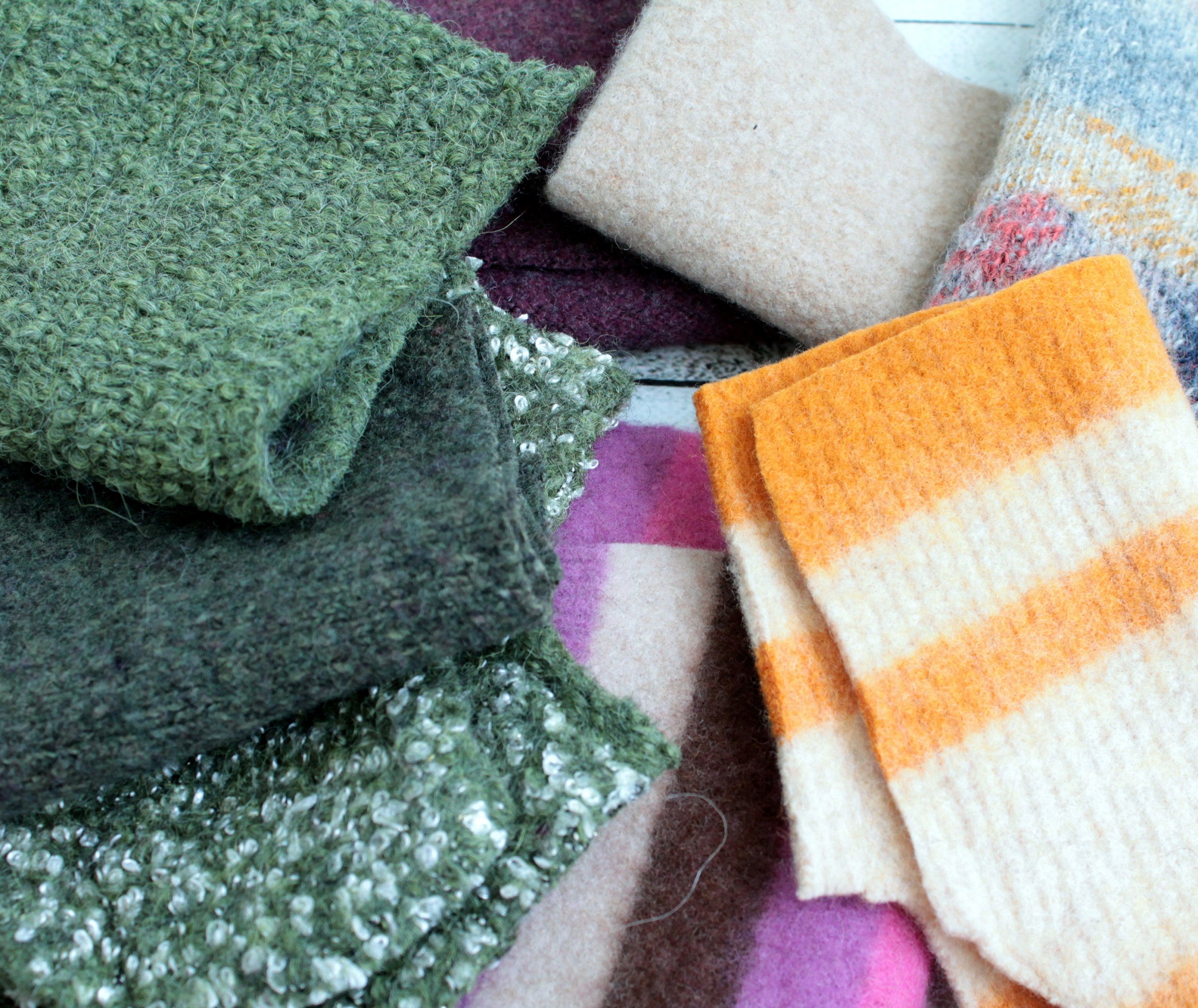 Multicolor felted wool scraps Slow stitch pack wool pieces Etsy