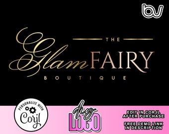DIY Boutique Logo, Beauty Logo Template, Luxury Logo Design, Nail Logo, Hair Logo, Lash Logo, Cosmetic Logo, Editable Logo Template