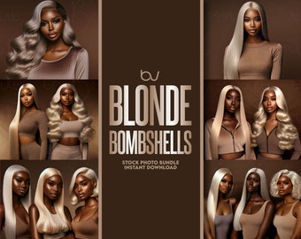 Blonde Stock Photo Bundle, Hair Stock Photo Set, Hair Business Stock Photo, Beauty Stock Photos, Boutique Stock Photos