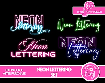 DIY Neon Letters, Neon Letters for Photo Editing, Do It Yourself Neon, Create Your Own Neon Text, Graphic Design Resources, Graphic Design