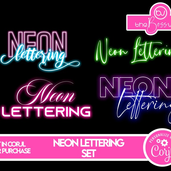 DIY Neon Letters, Neon Letters for Photo Editing, Do It Yourself Neon, Create Your Own Neon Text, Graphic Design Resources, Graphic Design