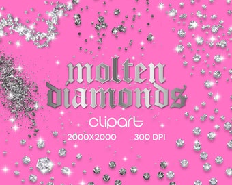 Diamond Sparkle Clipart, Transparent PNG Diamond Clipart, Sparkle Glitter Clip Art, Graphic Design Resources for Graphic Designers, Instant
