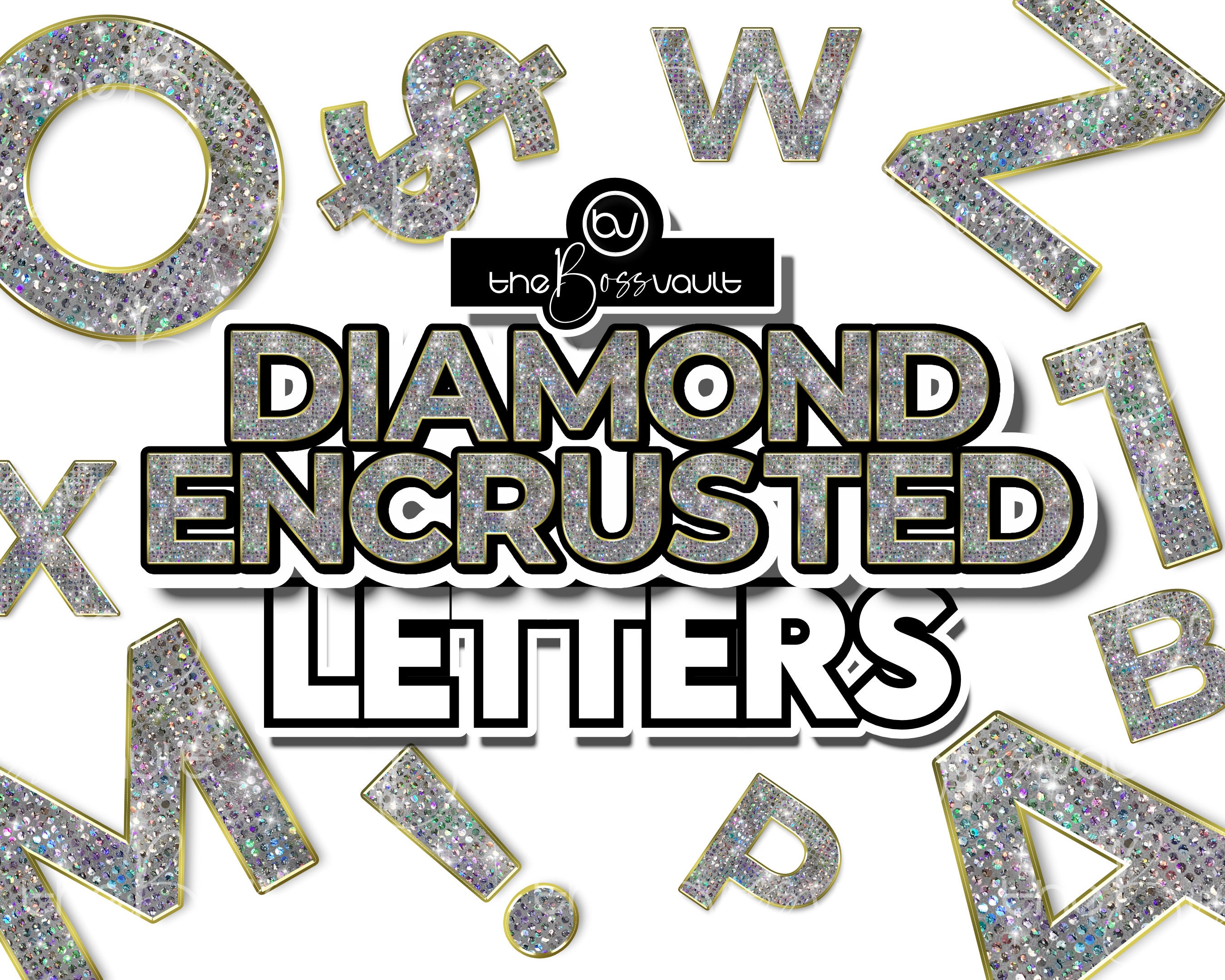 Diamond encrusted best sale letters