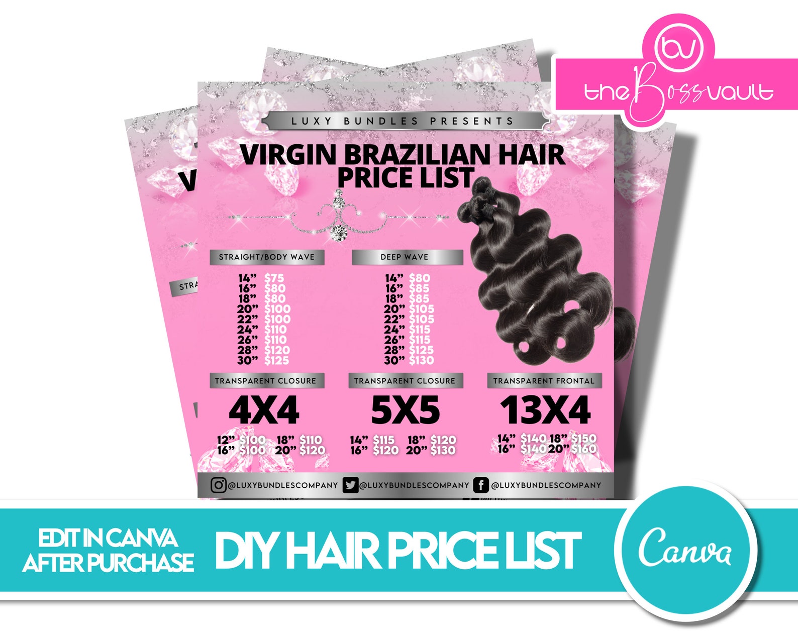 DIY Hair Bundles Price List Brazilian Hair Bundle Deals Etsy
