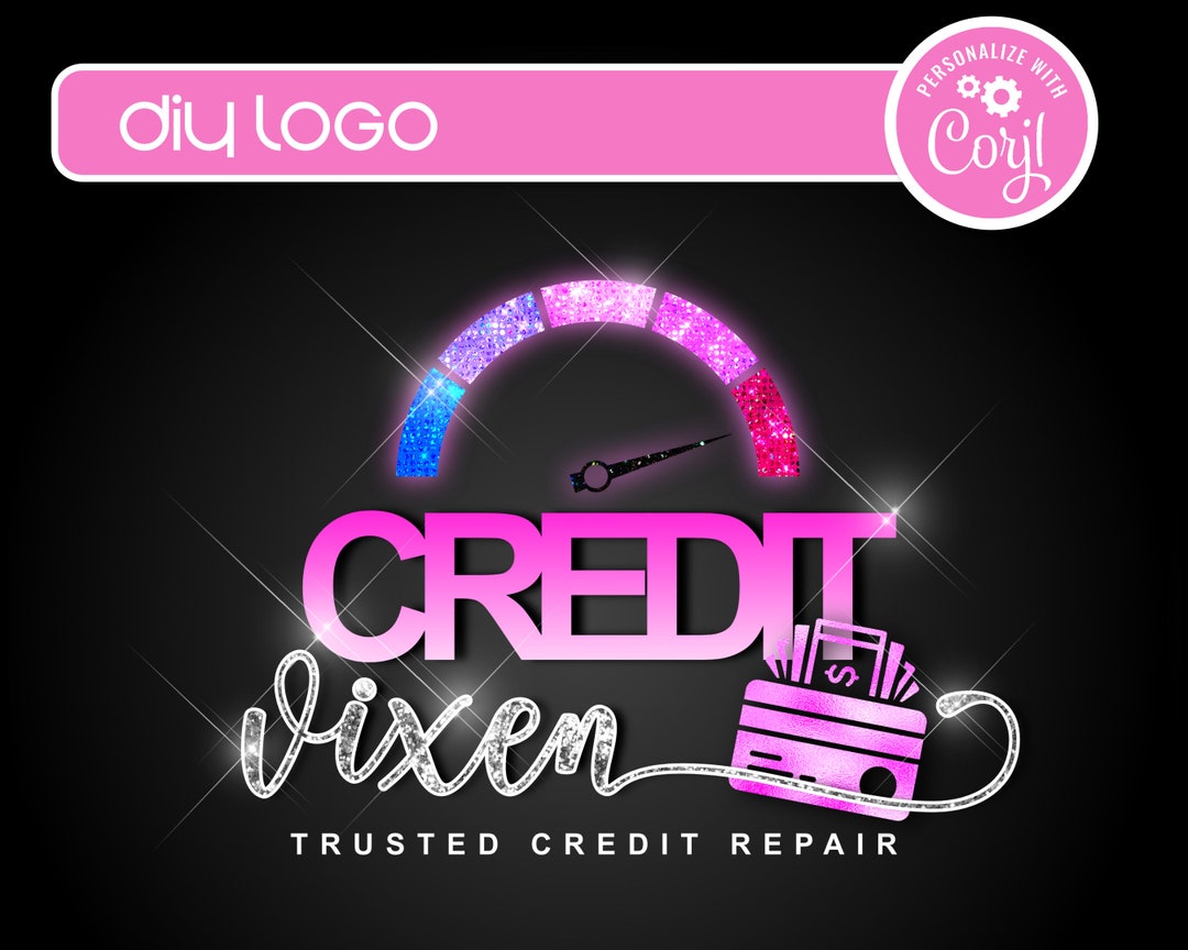 DIY Credit Repair Logo, Editable Customizable Credit Counselor Repair Business Logo Design