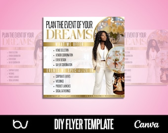DIY Event Planner Flyer, Event Planning Business Template, Wedding Planner Flyer, Luxury Event Venue Flyer, Social Media Template, E-Flyer