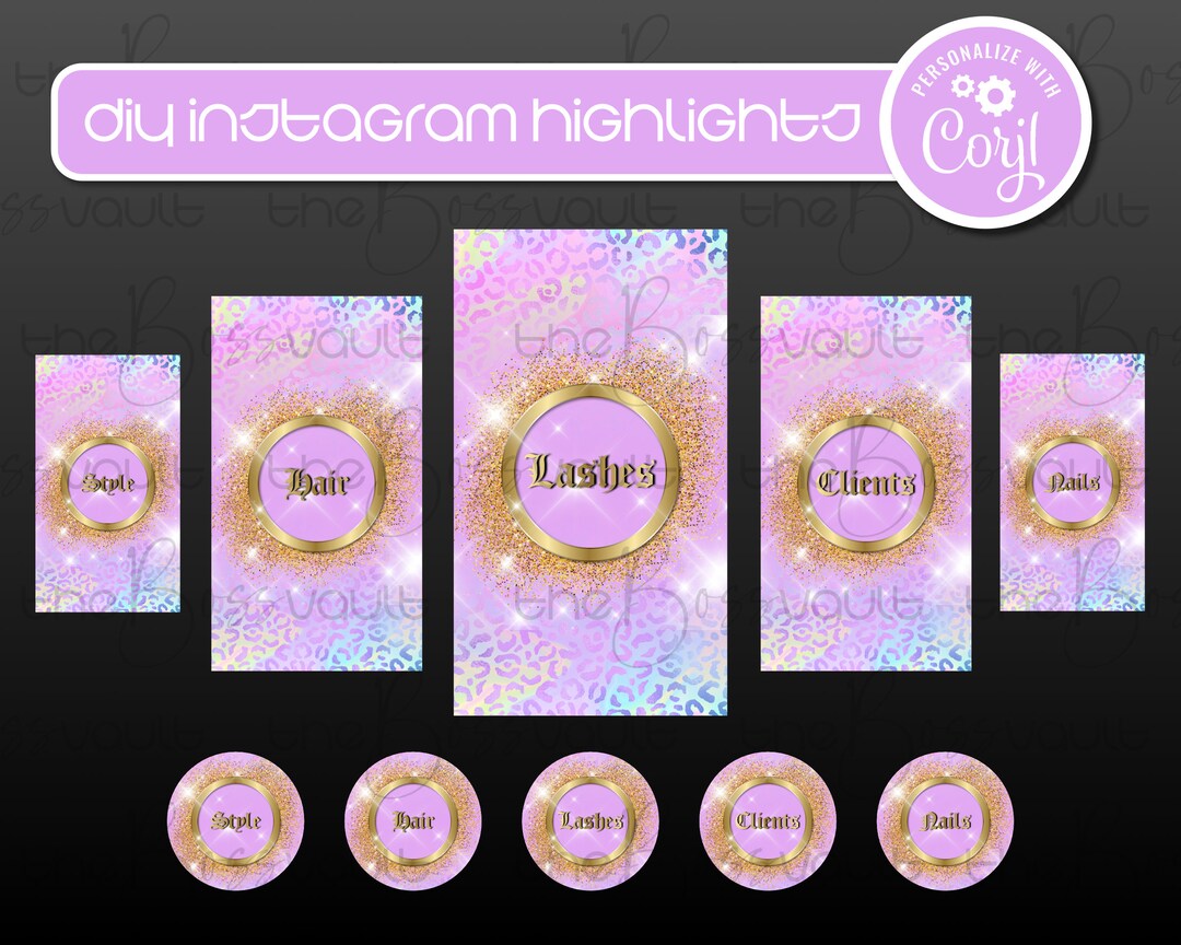 DIY Instagram Highlights, Social Media Highlight Covers, Editable ...