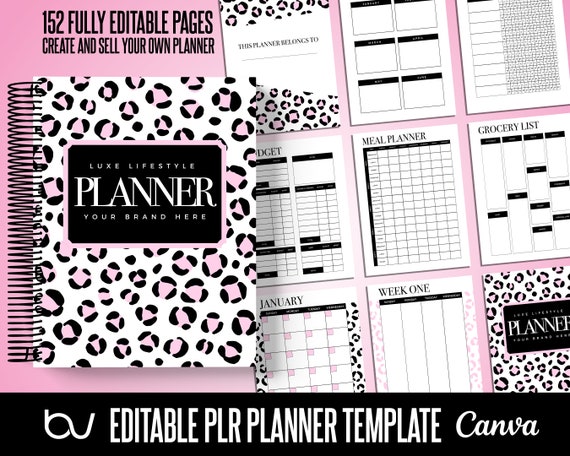 DIY Planner Template, PLR Planner Template, Print Planner Design, Undated Planner Template, Luxury Planner, Lifestyle Planner, Agenda