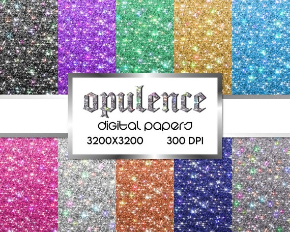 Iridescent Glitter Texture Digital Paper Bundle V2