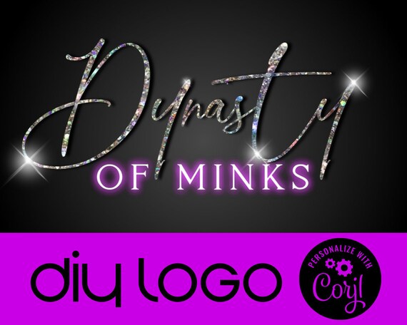 Diamond Glitter Lash Logo, DIY Boutique Sparkle Logo (Instant Download)