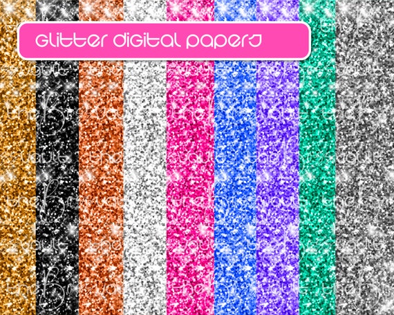 Glitter Digital Paper Instant Download Glitter Sparkle | Etsy