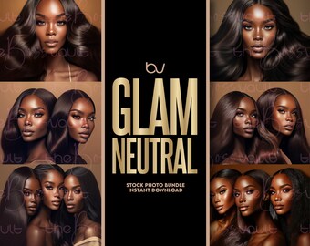 Glam Neutral Stock Photos, Hair Business Stock Photos, Cosmetics Business Stock Photos, Brown Stock Photos, Lash Business Stock Photos