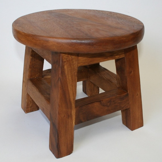 Plain Wooden Stool Fair Trade Child s Kids Children Rustic Solid