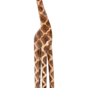 Single Standing Wooden Giraffe Hand Carved using Solid Albesia Wood Handmade in Bali GIR-01 image 4