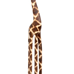 Single Standing Wooden Giraffe Hand Carved using Solid Albesia Wood Handmade in Bali GIR-01 100 Centimeters