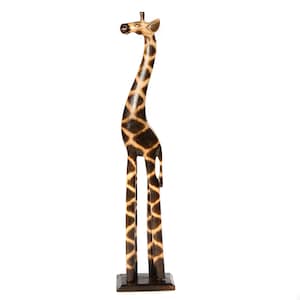 Single Standing Wooden Giraffe Hand Carved using Solid Albesia Wood Handmade in Bali GIR-01 image 7