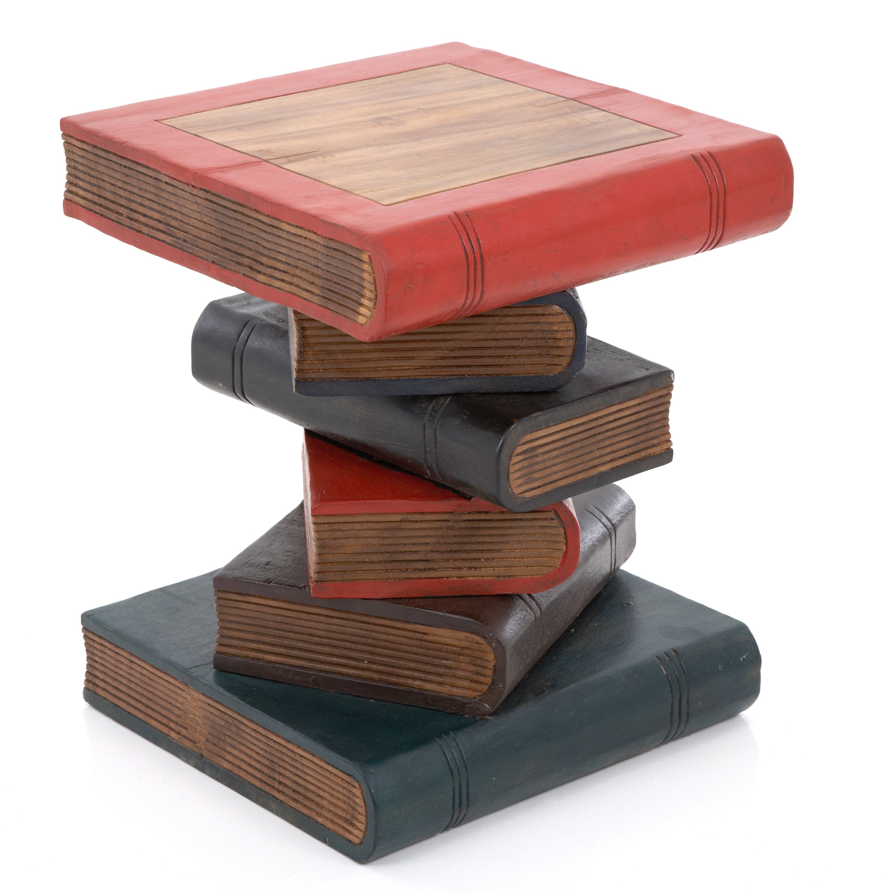 Book Stack Table Rustic Wooden Solid Book Stack Side Table Etsy UK