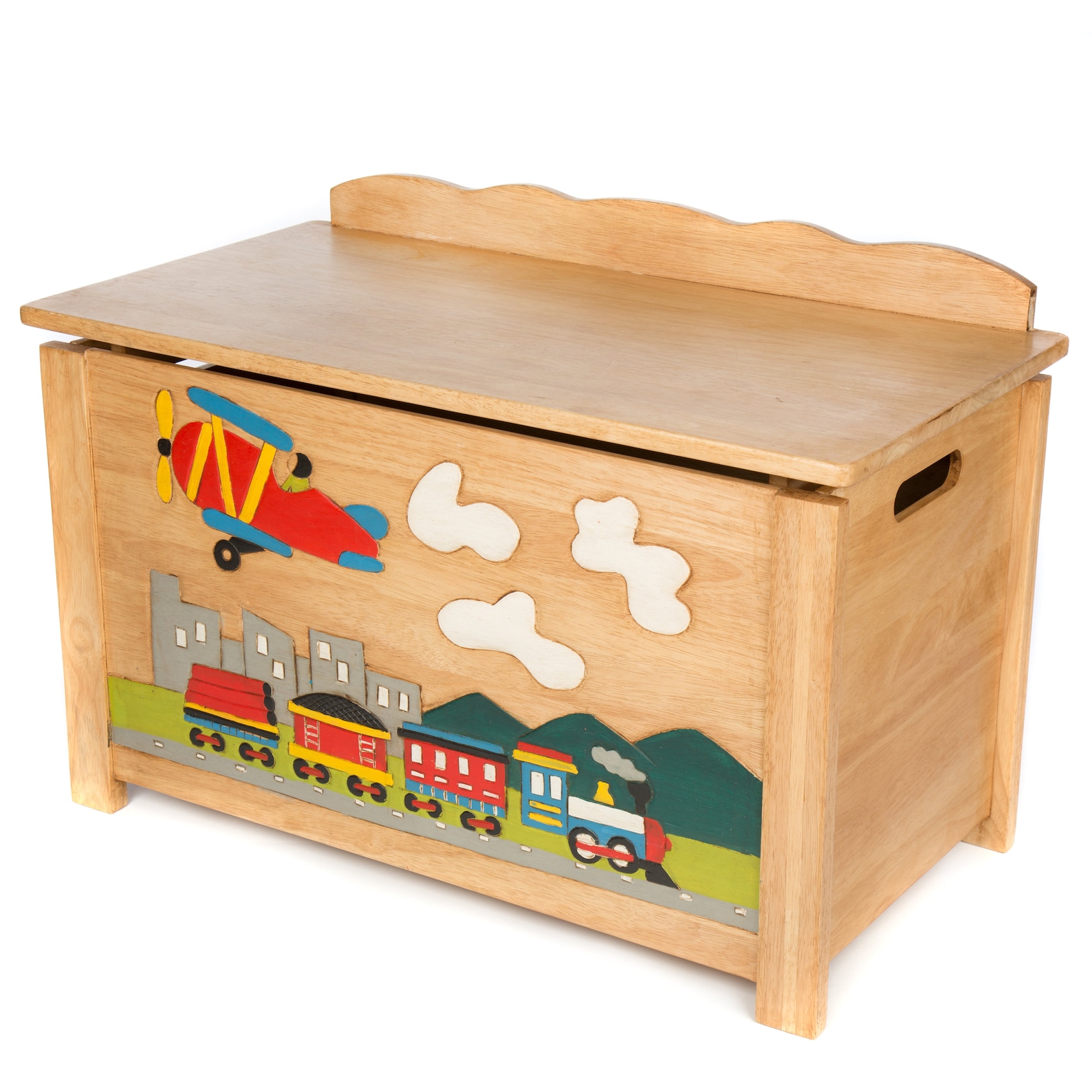 Train Toy Box Handmade Solid Rubberwood Wood Wooden Toy Etsy Italia