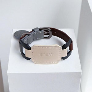 Wide Dog Collar | ECO Sustainable Soft leather dog collar with Name | Personalized stylish Whippet collar, Italian Greyhound collar | Musée