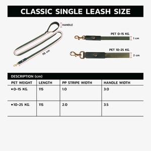 Classic Pet Leash, Lightweight soft leather handle dog leash, Dog leash, Cat leash image 9