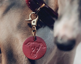 Weiche Leder Haustiermarke Schlüsselanhänger, personalisierte Leder Schlüsselanhänger, Individuelle Leder Haustiermarke, Hundemarke, Katzenmarke