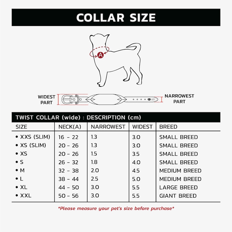 Hound collar size, Whippet collar size, Italian Greyhound collar size