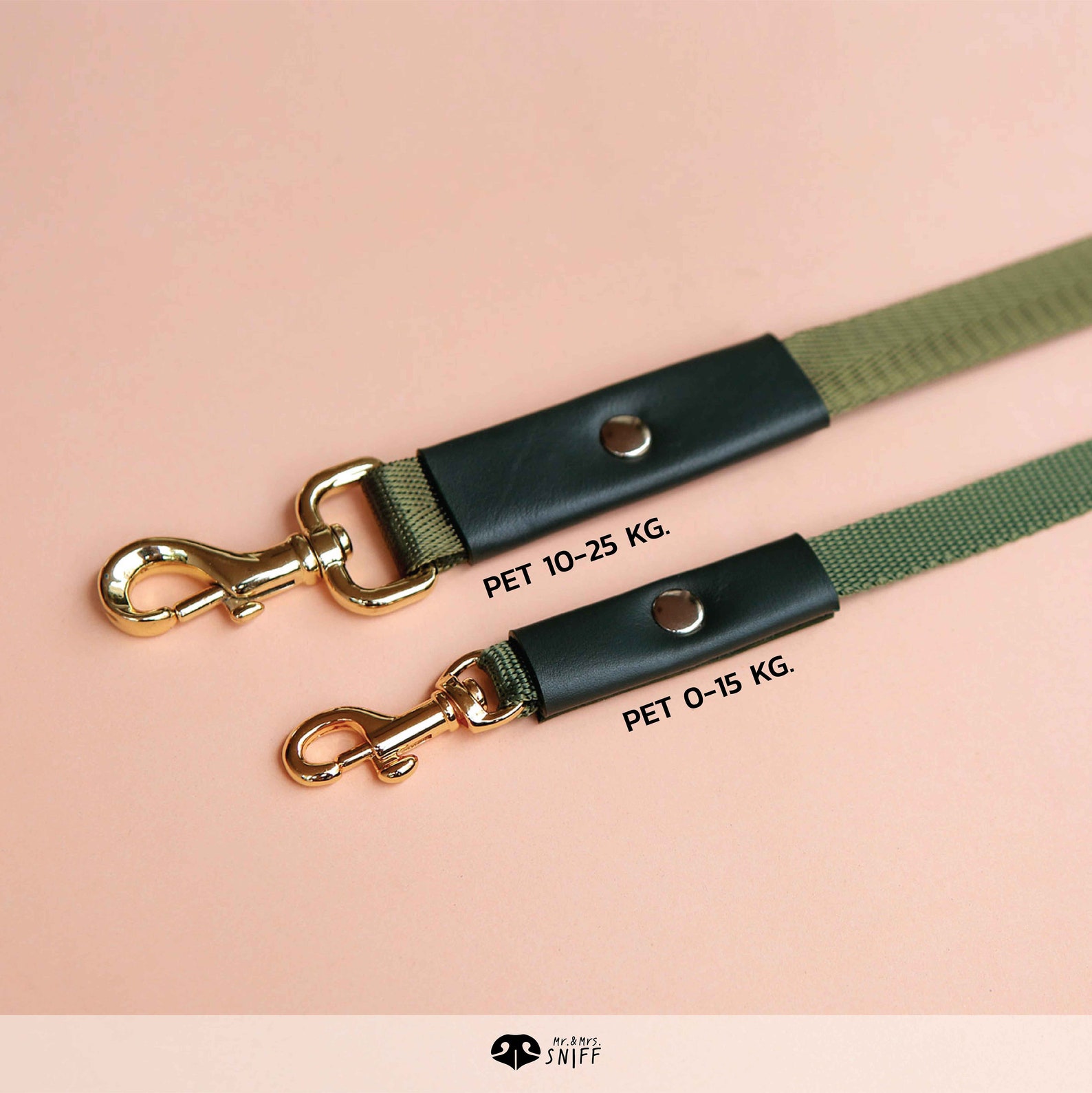 Classic Pet Single Leashsoft Leather Leash/pp Stripe Etsy