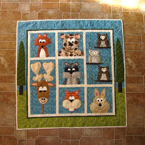 Eli's Forest Friends Quilt Pattern - PDF Pattern - Digital Download - Child Quilt Pattern