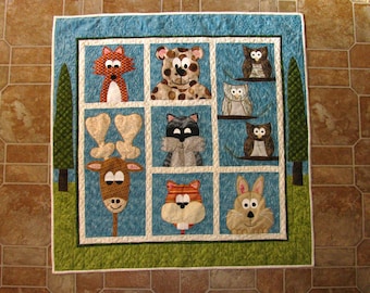 Eli's Forest Friends Quilt Pattern - PDF Pattern - Digital Download - Child Quilt Pattern