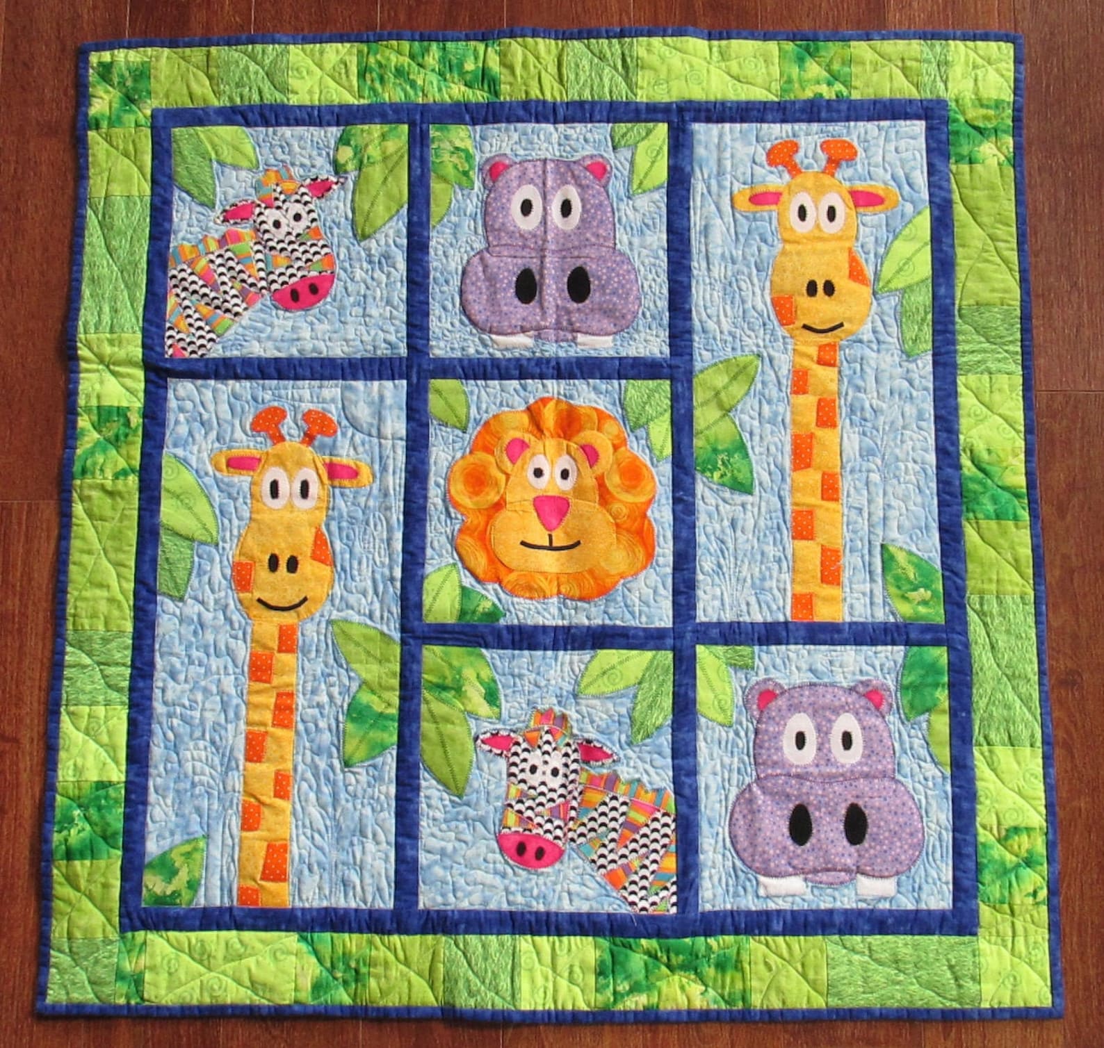 Blake's Jungle Quilt Pattern PDF Baby Quilt PDF Child Etsy
