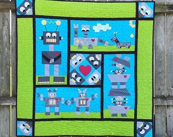 Brock's Bots Quilt Pattern - Paper Pattern - Child's Quilt Pattern