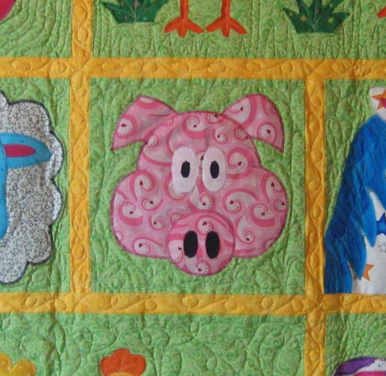 Jacob's Funny Farm Quilt Pattern PDF Child's Quilt Etsy