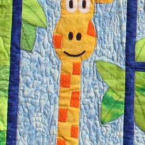 Blake's Jungle Quilt Pattern PDF Baby Quilt PDF Child Quilt PDF Quilt Pattern Download Lion Giraffe Hippo Zebra image 3