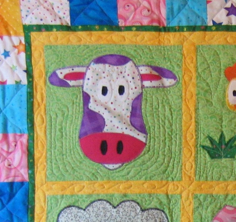 Jacob's Funny Farm Quilt Pattern PDF Child's Quilt Etsy