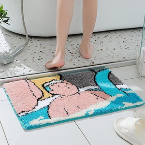 Japanese Anime Mat for Bathroom Funny Manga Bath Mat Hot - Etsy
