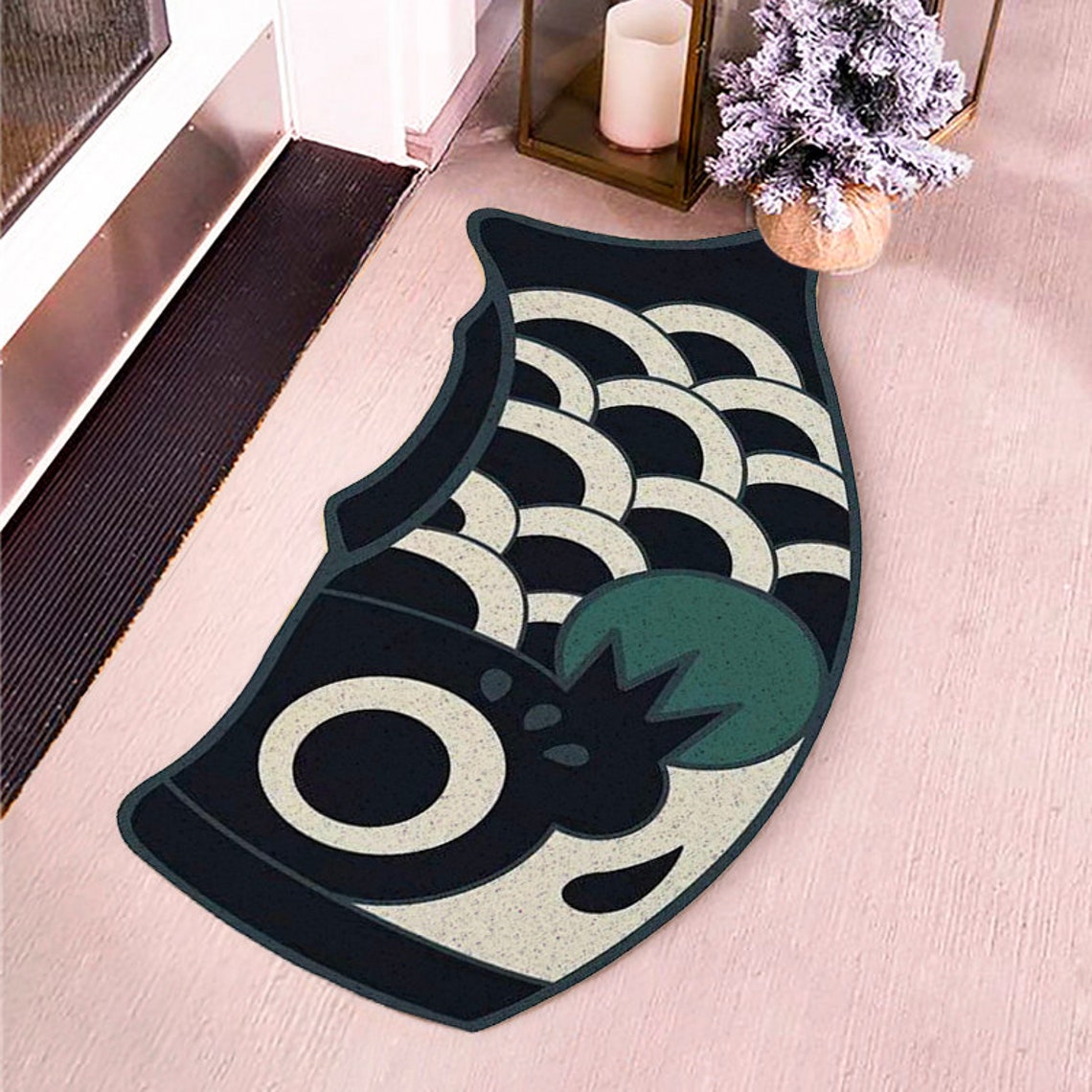 Koi Fish Entrance Door Mat Cute Japanese Carp Doormat PVC Etsy