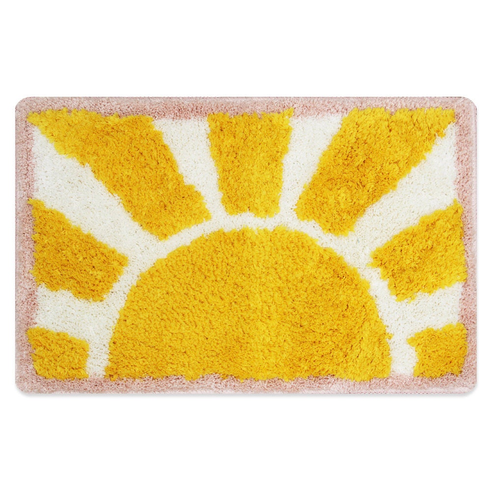 The Rising Sun Bath Mat for Nature Lover Bright Sunshine Etsy