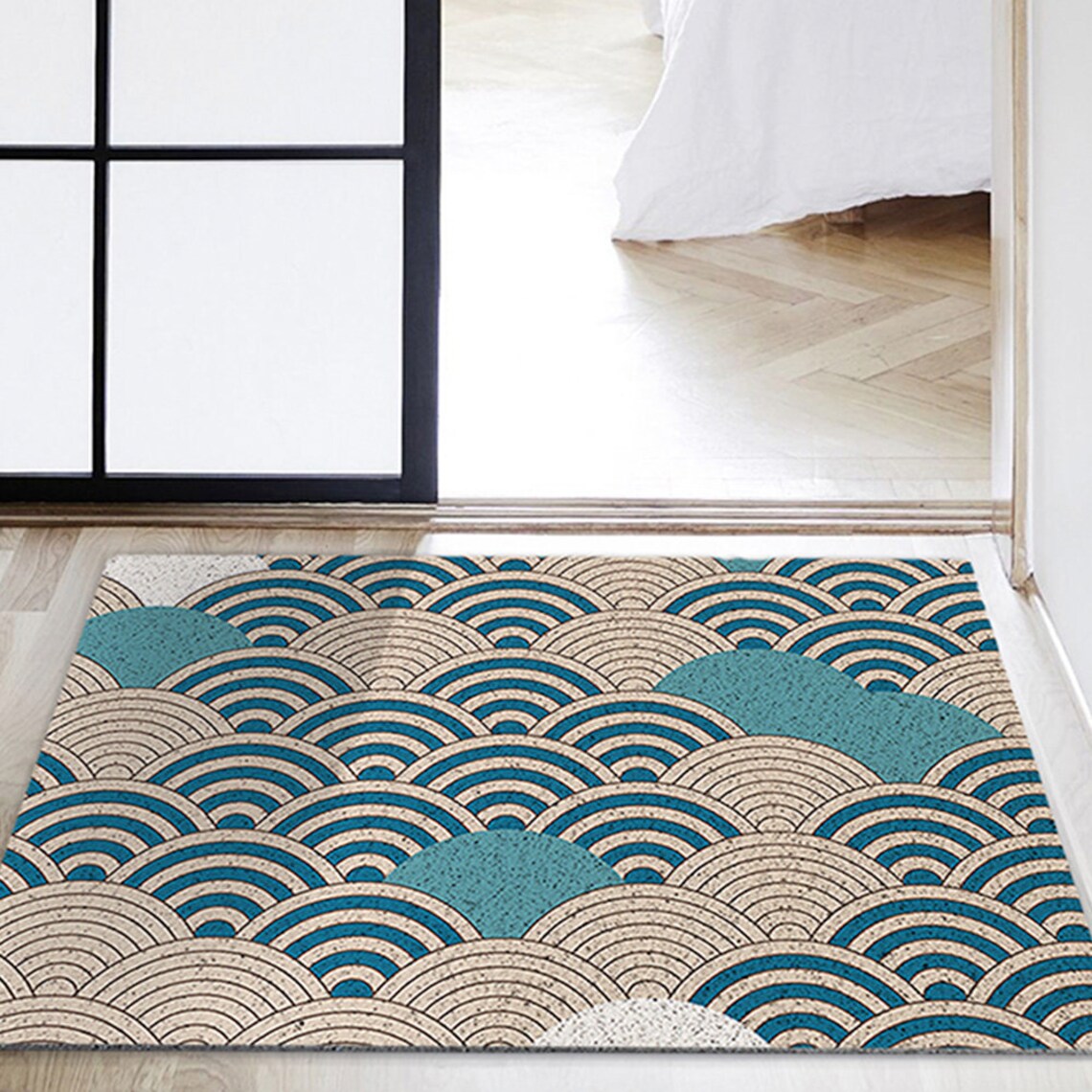 Entrance Door Mat Japanese Wave Patio Doormat Anti Skid PVC Etsy
