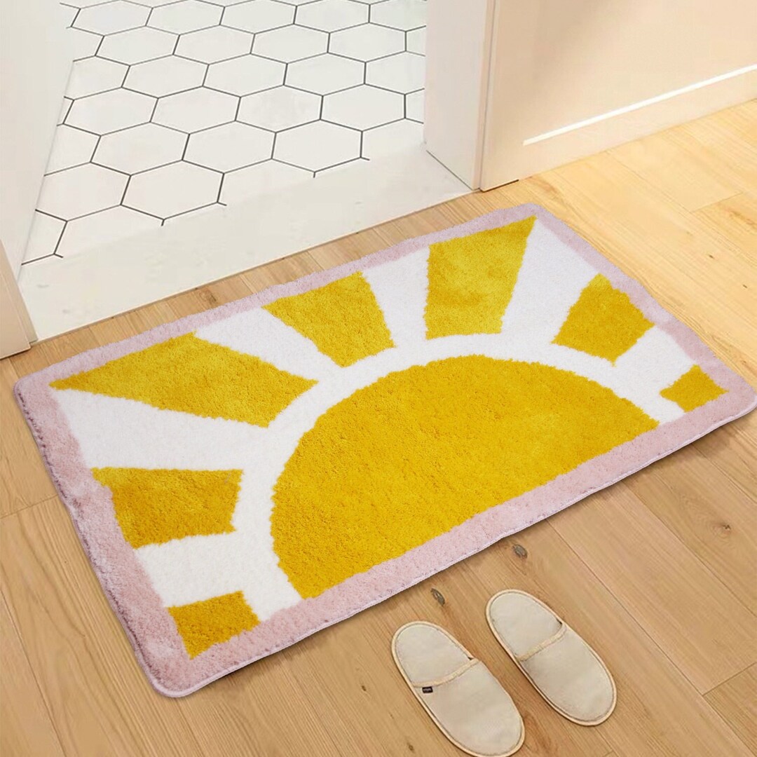 The Rising Sun Bath Mat for Nature Lover Bright Sunshine Etsy