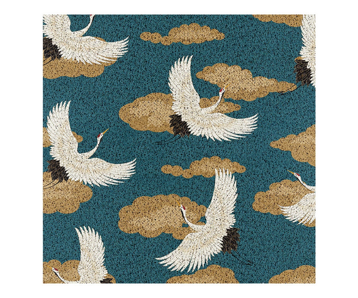 Entrance Door Mat Japanese Traditional Crane Patio Doormat Etsy