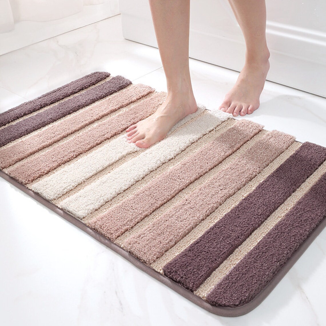 Brown Ultra Soft Bathroom Rug Simple Gradient Brown Decor for Etsy
