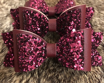 Maroon/Constellation Bow Straw Toppers