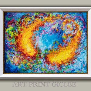 Cyfrowy wydruk na płótnie Koi Fish Good Fortune / bez rozciągania, Twój obraz lub sztuka Giclee na płótnie w rolce Płótno profesjonalnie wydrukowane Pomysł na prezent