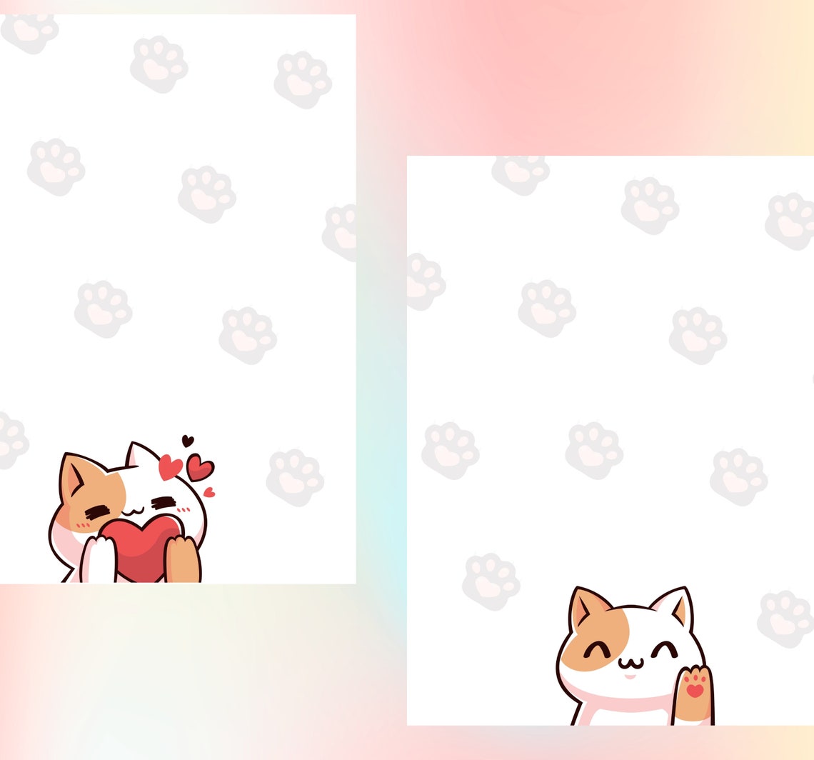Printable Stationery for Kids | Letter Writing Paper With Cat | Cute ...