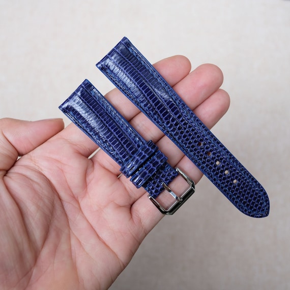 Cinturino Per Orologio In Vera Pelle, Vintage, Fatto A Mano, A - Foto 7