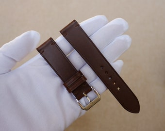 Buttero Dark Brown Leather watch strap 24mm, 22mm, 21mm, 20mm, 19mm, 18mm, 17mm, 16mm, 14mm, 12mm